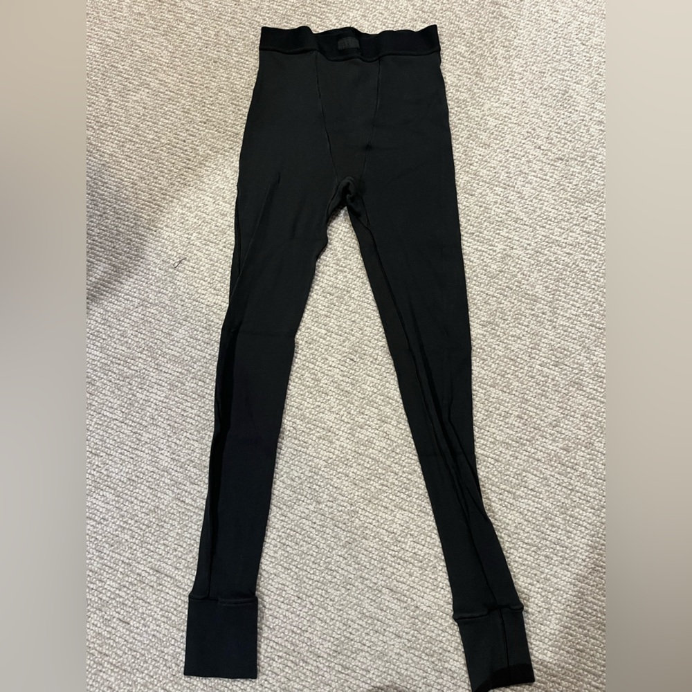 SKIMS black thermal leggings